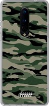 OnePlus 8 Pro Hoesje Transparant TPU Case - Woodland Camouflage #ffffff