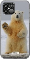 6F hoesje - geschikt voor iPhone 12 Pro - Transparant TPU Case - Polar Bear #ffffff