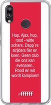 Huawei P20 Lite (2018) Hoesje Transparant TPU Case - AFC Ajax Clublied #ffffff