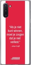 Samsung Galaxy Note 10 Hoesje Transparant TPU Case - AFC Ajax Quote Johan Cruijff #ffffff