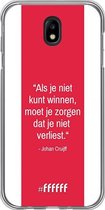 Samsung Galaxy J7 (2017) Hoesje Transparant TPU Case - AFC Ajax Quote Johan Cruijff #ffffff