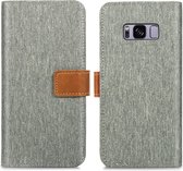iMoshion Luxe Canvas Booktype Samsung Galaxy S8 hoesje - Grijs