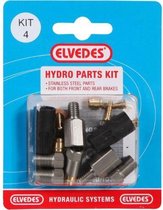 Hydraulische onderdelen Kit 4 M8 + M6 RVS voor Elvedes hydraulische leiding (op kaart)