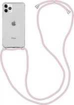 Apple iPhone 12 Pro Max Hoesje Back Cover met Koord Roze Goud