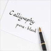 Kalligrafeer set Voor Beginners, B: 0,85-1,6 mm, zwart, 1 set
