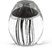 Kwal in glas | zwart | 8,5x8,5x10 cm - black glazen beeldje
