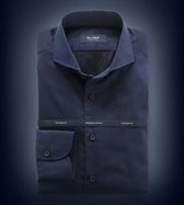 OLYMP - Signature Overhemd Twill Navy - Heren - Maat 38 - Modern-fit