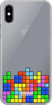 6F hoesje - geschikt voor iPhone X -  Transparant TPU Case - Tetris #ffffff