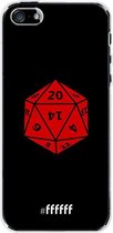 6F hoesje - geschikt voor iPhone SE (2016) -  Transparant TPU Case - D20 - Black #ffffff