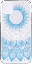 iPhone 12 Pro Max - hoes, cover, case - TPU - Mandala blauw