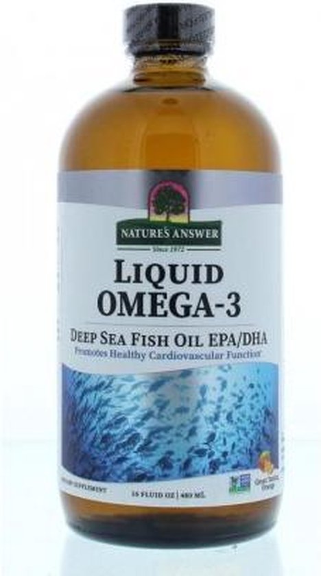 dinosaurus Meestal ik heb honger Vloeibare Omega-3, Natuurlijke Sinaasappel Smaak - 480 ml - Natures Answer  - Visolie -... | bol.com