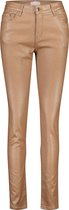 Cassis - Gecoate broek met lovertjeseffect - Taupe