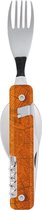 Akinod Bestekset Opvouwbaar 10 X 3,6 X 4,1 Cm Rvs Oranje/zilver