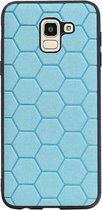 Wicked Narwal | Hexagon Hard Case voor Samsung Samsung Galaxy J6 Blauw