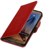 Wicked Narwal | Premium TPU PU Leder bookstyle / book case/ wallet case Samsung Galaxy S6 Edge Plus Rood