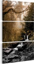 Artgeist Small Waterfall Canvas Schilderij - 60x120cm