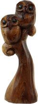 Beeld - Uilen - Hout - 26cm - Sawahasa - Thailand - Fairtrade