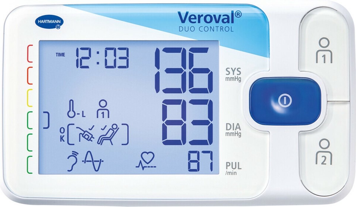 Veroval Duo Control Bovenarmbloeddrukmeter - dé bovenarmbloeddrukmeter - Meet ook correct bij hartritmestoornissen - manchet L (32 -42 cm)