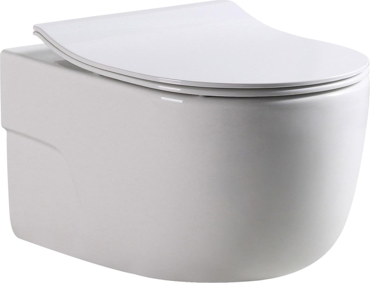 Mawialux hangend rimless toilet - softclose zitting - Glans wit - Texas