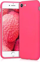 kwmobile telefoonhoesje voor Apple iPhone SE (2022) / SE (2020) / 8 / 7 - Hoesje voor smartphone - Back cover in neon roze