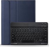Shop4 - iPad Air (2022) / iPad Air (2020) Toetsenbord Hoes - Bluetooth Keyboard Cover Donker Blauw