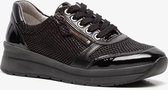 Hush Puppies leren dames sneakers - Zwart - Maat 40 - Echt leer - Uitneembare zool