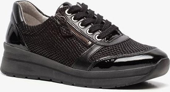 Hush Puppies leren dames sneakers - Zwart - Maat 40 - Echt leer -  Uitneembare zool | bol.com