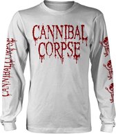 Cannibal Corpse Longsleeve shirt -XL- BUTCHERED AT BIRTH (WHITE) Wit