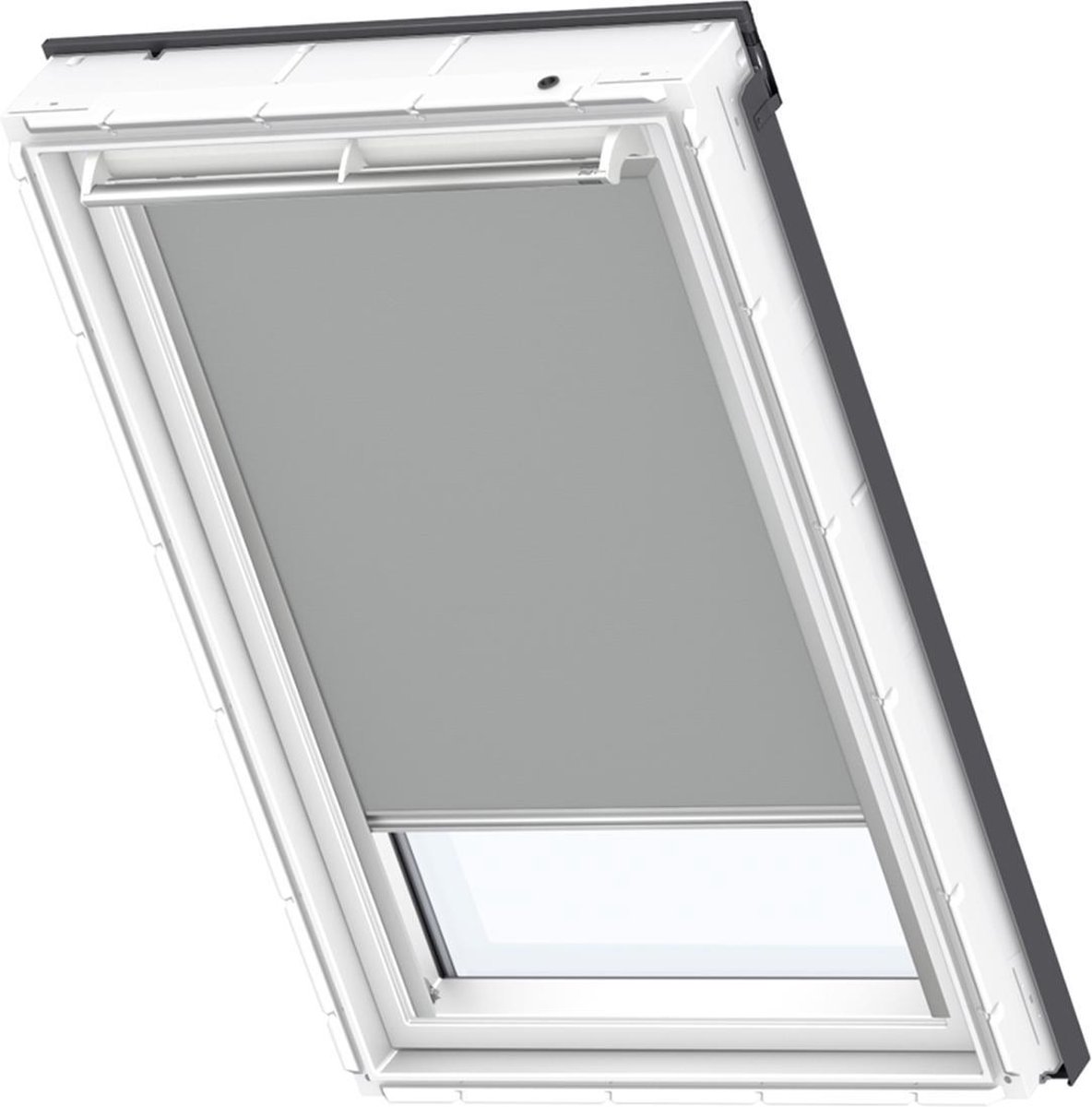 VELUX Origineel Verduisterend Rolgordijn (DKL) Wit Kozijn, PK04, Grey