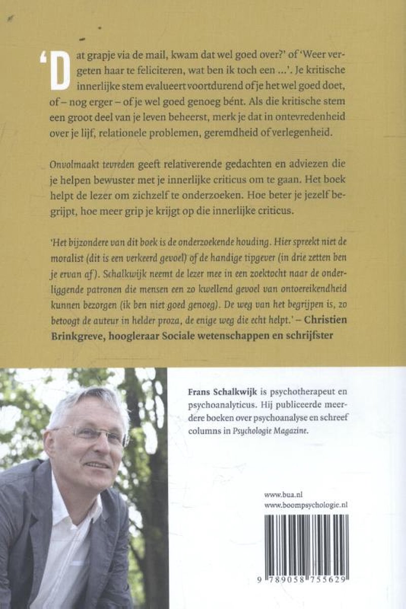 Onvolmaakt tevreden - back cover