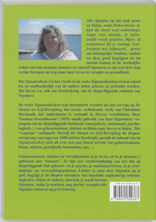 Portrait d'une femme aux cheveux gris. Informations sur le livre et ISBN en arrière-plan.
