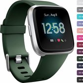 Bandje Voor Fitbit Versa Sport Band - Leger Groen - Maat: SM - Horlogebandje, Armband