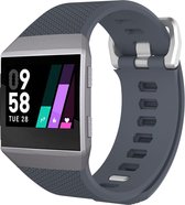 Bandje Voor Fitbit Ionic Sport Band - Donkergrijs - Maat: ML - Horlogebandje, Armband