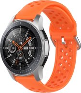 Galaxy Watch silicone dubbel gesp band - oranje - Geschikt voor Samsung