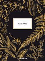 Happinez botanical notebook zwart
