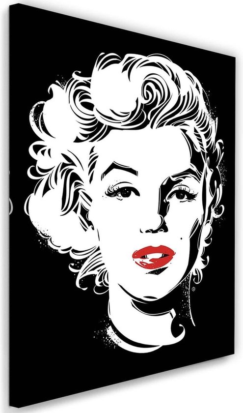 drempel vrije tijd genezen Schilderij Marilyn Monroe , Filmster , 2 maten , zwart wit , Wanddecoratie  | bol.com