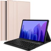 Samsung Galaxy Tab A7 2020 Hoesje Toetsenbord Hoes Keyboard - Goud
