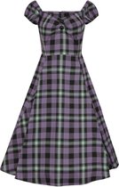 Collectif Dolores Hocus Pocus Check 50's Swing Jurk Lila