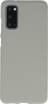 Hoesje Geschikt voor de Samsung Galaxy S20 - Backcover Color Telefoonhoesje - Grijs