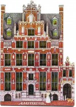 Magneet 2D MDF Huis Met De Hoofden Amsterdam - Souvenir