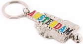 Sleutelhanger A'dam Letters Kleur Shiny Zilver - Souvenir