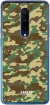 OnePlus 7 Pro Hoesje Transparant TPU Case - Jungle Camouflage #ffffff