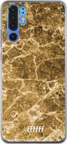 Huawei P30 Pro Hoesje Transparant TPU Case - Gold Marble #ffffff