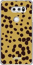 LG V30 (2017) Hoesje Transparant TPU Case - Cheetah Print #ffffff