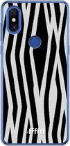 Xiaomi Mi Mix 3 Hoesje Transparant TPU Case - Zebra Print #ffffff
