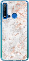 Huawei P20 Lite (2019) Hoesje Transparant TPU Case - Peachy Marble #ffffff