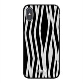 iPhone X Hoesje TPU Case - Zebra Print #ffffff