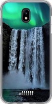 Samsung Galaxy J7 (2017) Hoesje Transparant TPU Case - Waterfall Polar Lights #ffffff