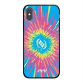 iPhone Xs Hoesje TPU Case - Flower Tie Dye #ffffff