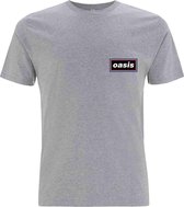 Oasis Heren Tshirt -L- Lines Grijs